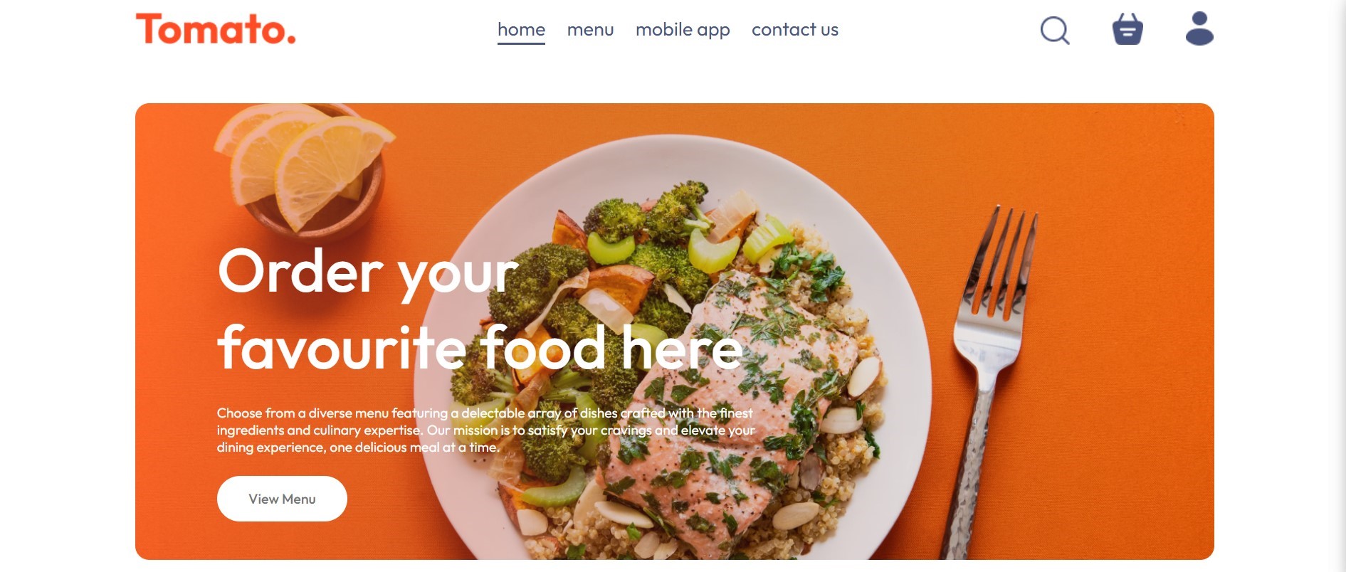 Food Delivery E-commerce website